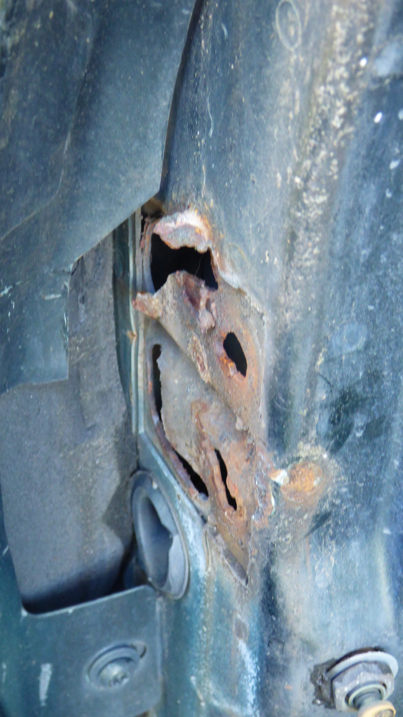 This is where the hinge used to be.